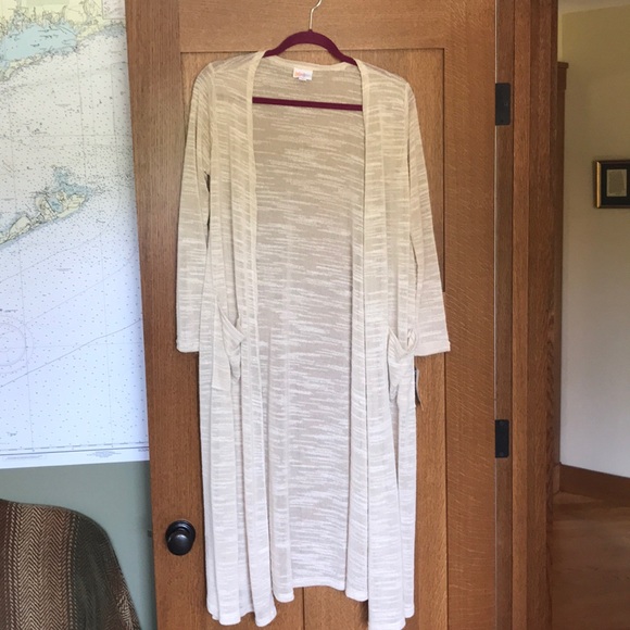 LuLaRoe Sweaters - LuLaRoe Sarah Cardigan, Ivory/beige, Medium NWT